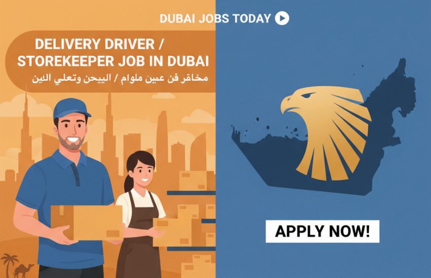 Delivery Driver / Storekeeper Job in Dubai
